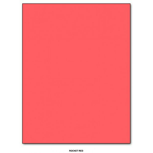 8-1//2 x 11 Rocket Red 250 Neenah Paper Astrobrights Colored Card Stock 65 lb